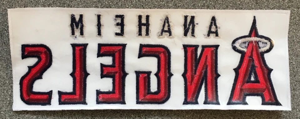 2002-04 ANAHEIM ANGELS MLB BASEBALL VINTAGE 9" TEXT LOGO TEAM PATCH - Image 3 of 3