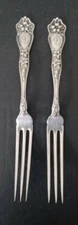 ALTHEA by INTERNATIONAL (WATROUS) Pair STRAWBERRY FORKS D Monogram 