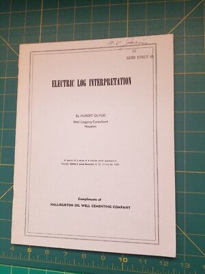 Electric Log Interpretation by Hubert Guyod