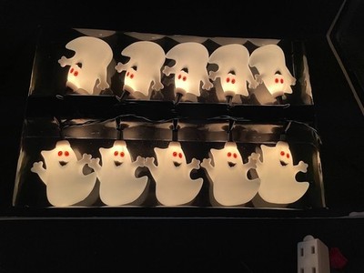 Hallmark Boo Blinkers Ghost Halloween String Lights Tested and Working