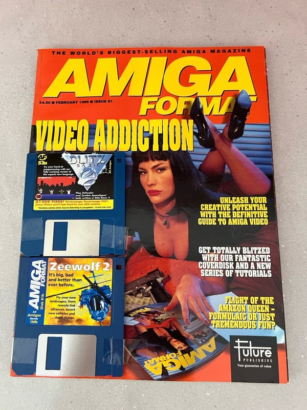 Amiga Format Magazine Issue 81, 1996 + Amiga Commodore Disks