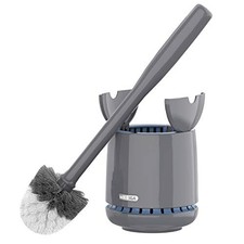 Toilet Bowl Brush and Holder, Premium Quality, with Solid Handle One Size Gray
