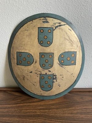 Vintage Portuguese Heraldic Shield Plaque Infante Sancha de Portugal 13.5 