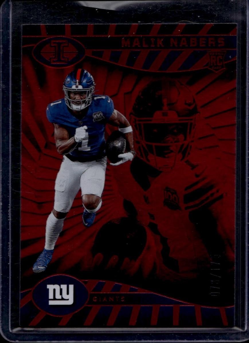 2024 Panini Illusions #66 Malik Nabers Red Trophy Collection #/175