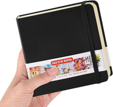 Pocket Sketch Book 5X5 80Gsm Hardcover Art Sketchbook Drawing Journal Small