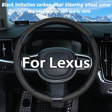 Carbon Fiber Car 3pcs Segmented Steering Wheel Cover For Lexus 38cm Anti-slip
