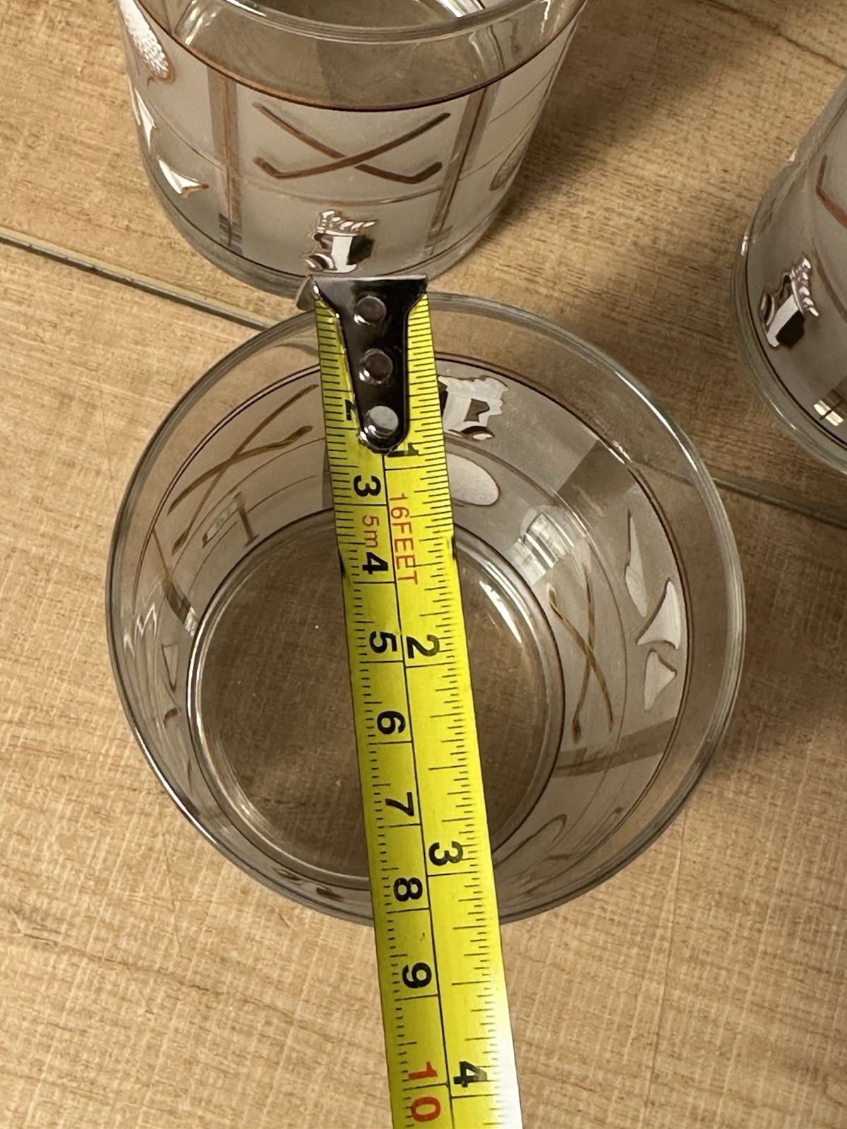 Culver USA FAIRWAY Hand Silk Screened Set of 4 Double Old Fashion 14 oz Glasses