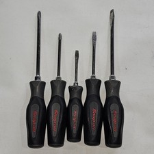 NEW Snap-on™ Instinct Grey Soft Handled 5-piece Screwdriver SET SGDP Used Good