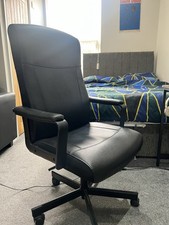 Black Faux Leather Executive Office Chair High Back Swivel Wheels Height/Tilt