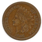 1865 Fancy "5" Indian Head Cent XF IHC 1c Penny
