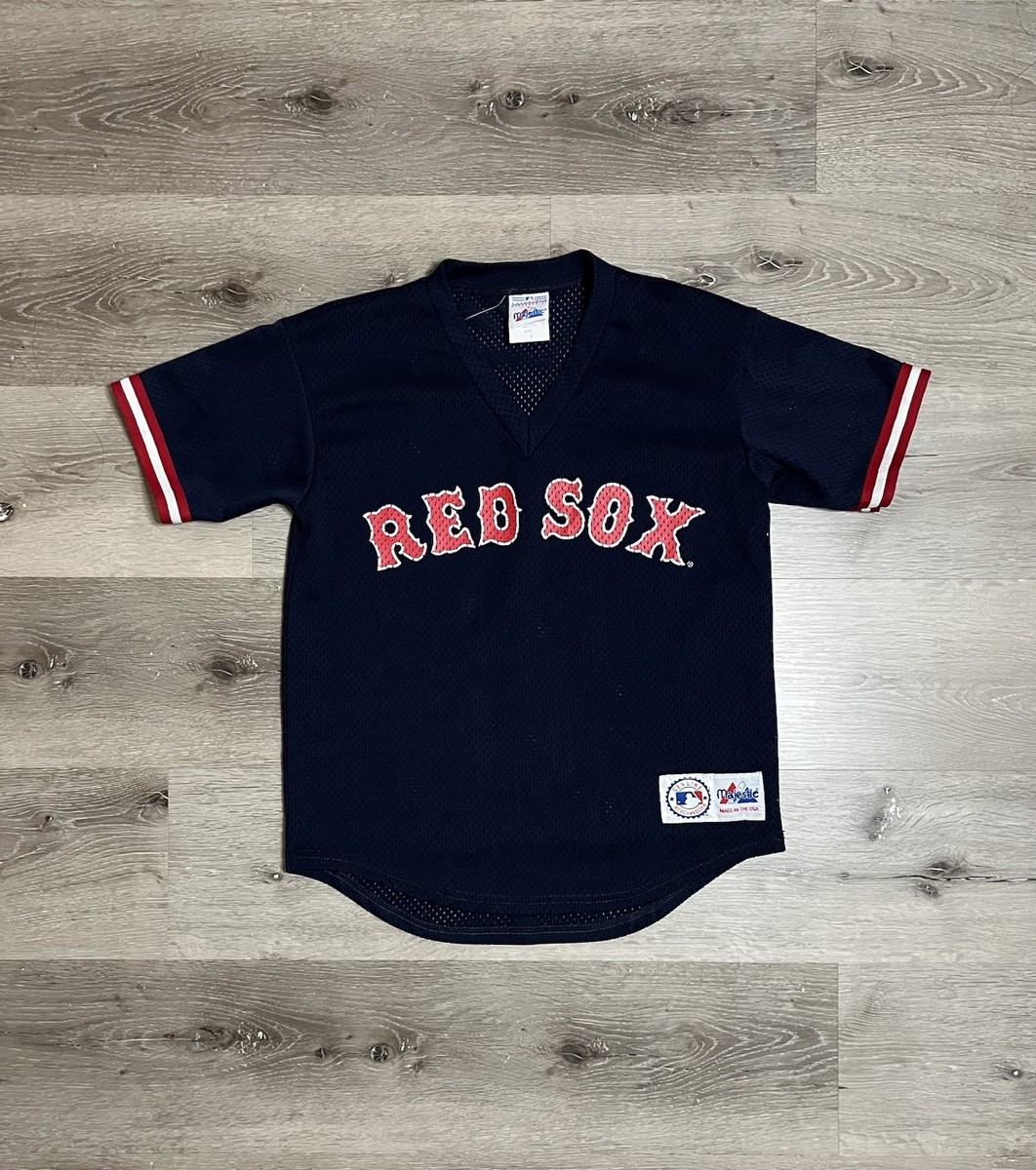 Vintage Majestic Boston Red Sox Jersey Youth Sz L Made In USA MLB