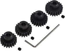 4pcs Mod 1 Pinion Gear 5mm Set Hardened 19T 20T 21T 22T M1 Pitch Gears RC...