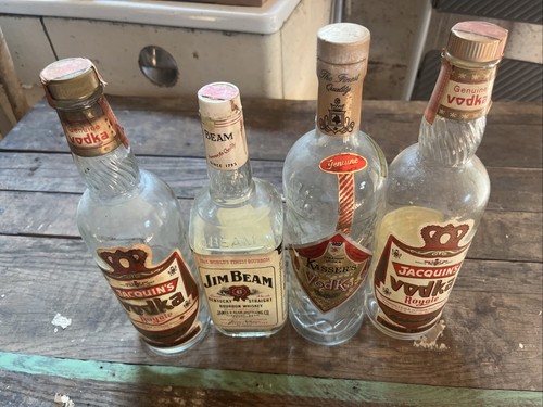 Vintage Antique Liquor Bottles Jacquin’s Jim Beam Kasser’s | eBay