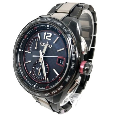SEIKO Brightz Flight Expert 8B63-0AS0 Solar Titanium Watch Used