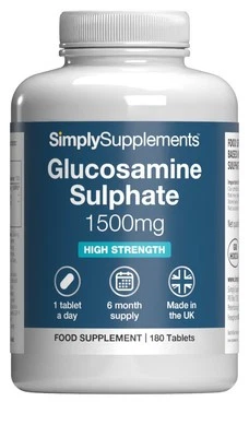 SIMPLY SUPPLEMENTS Glucosamine Sulphate 1,500mg * 180 Tablets