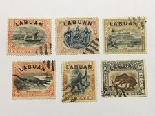 old stamps  LABUAN   x  6