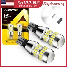 2x AUXITO 921 912 LED Reverse Back up Light Bulb 3000LM 6000K Super White T15 EF