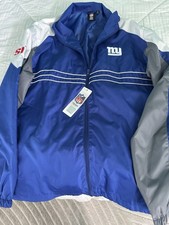 NEW - New York Giants NFL Team Apparel Reebok Football Blue Mens Zip Jacket XL