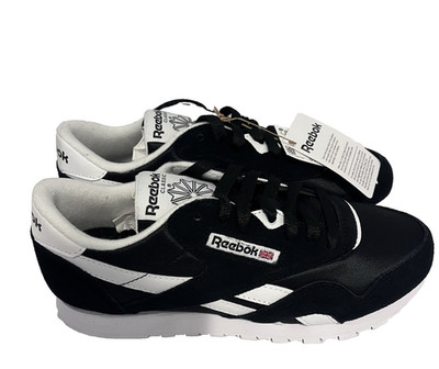 Reebok Classic Nylon Running Shoes Men's 100009273  6 Black / White