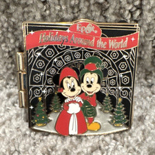 Disney EPCOT Holidays Around the World Mickey & Minnie Mouse Single Pin