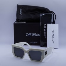 New Off-White OERI148 DOVER 0107 White/Dark Grey 56-18-145 Sunglasses