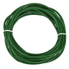 Braided Leather Cord 4mm Bolo Cord Rope for Jewelry Making 5m, Dark Green