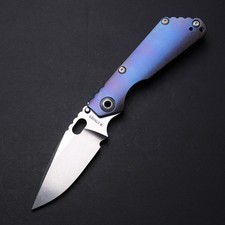 Coltelli Strider SnG CC - Manici in titanio HC blu / lama MagnaCut