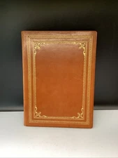 Vintage Embossed Leather Telephone Address Book Index Pages 6x7.5”