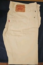 Vintage Levis 501 White Jeans Mens 30x33 Made in USA 90s Straight Leg Button Fly