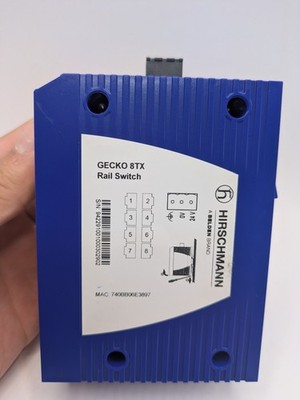Belden Hirschmann GECKO 8TX Rail Switch Industrial Ethernet Lite Managed 8 Port