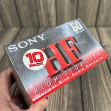 Sony High Fidelity Audio Cassette Tape 60 Minutes 10 Pack C-60HFC SP II