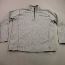 Eddie Bauer Sweater Mens XL Long Sleeve 1/4 Zip Pullover Outdoors Gray