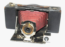 KODAK No.2 A Folding Pocket Brownie Model A w/Red Bellows - Shutter Works