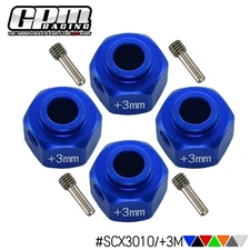 GPM Aluminum Wheel Hex Adapters +3Mm For Axial Axi03007 Scx10 III Jeep Wrangler