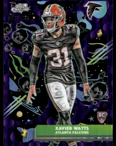 2025 Topps Cosmic Chrome Xavier Watts Rookie (RC) Purple Nebula Refractor /150