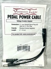 Voodoo Lab Pedal Power Cable Voltage Doubler Adapter Cable 4"