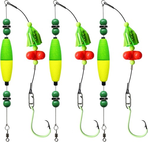 UK Catfish Rig 2/0 – Leader Da 100 Libbre Trecciato Verde Per Pesce Gatto