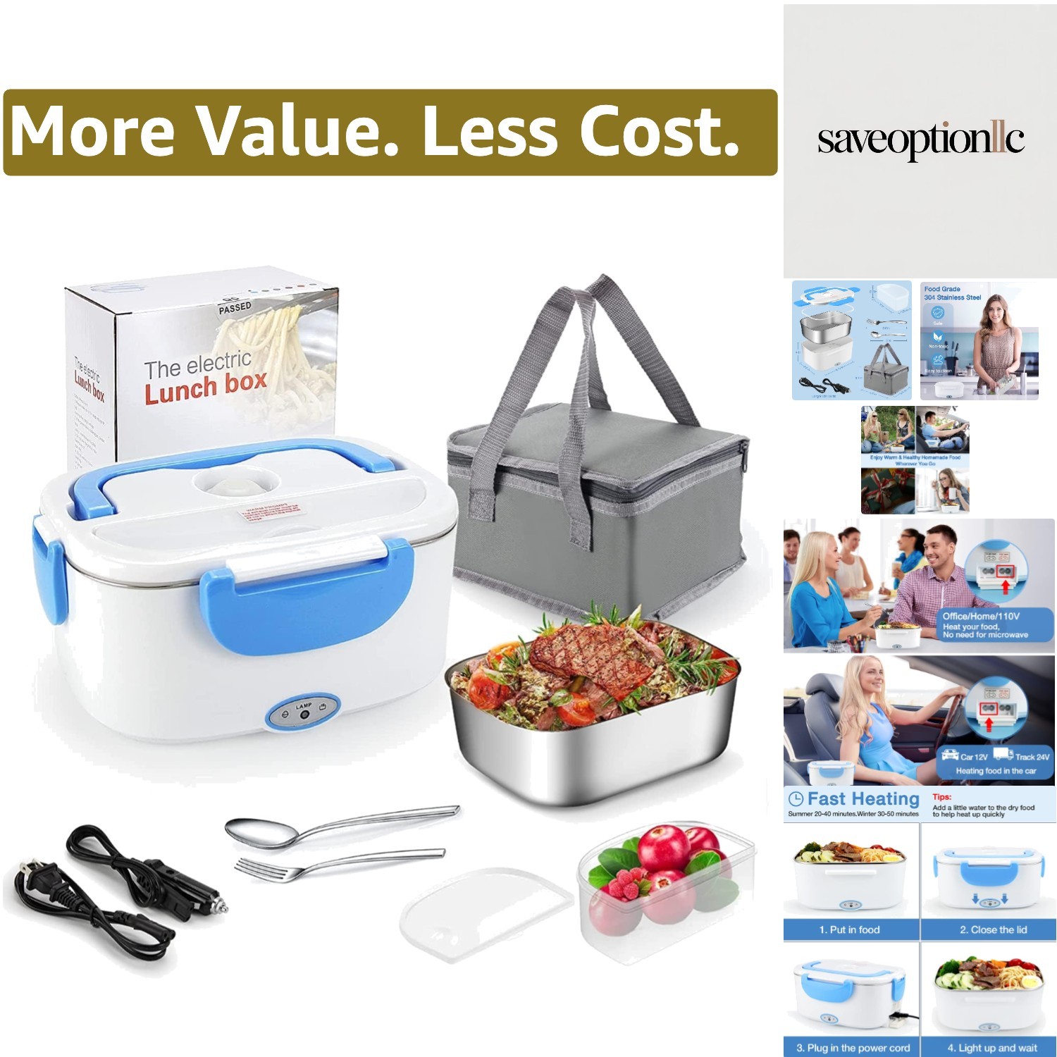 Food Warmer 2 In 1, Portable Food Heater For Car And Home ...