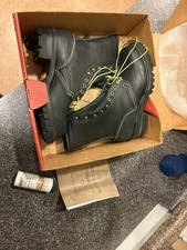 Wesco Men's Firestorm Boots, Black, Size 9.5 E, Steel Toe, Brand New In Box