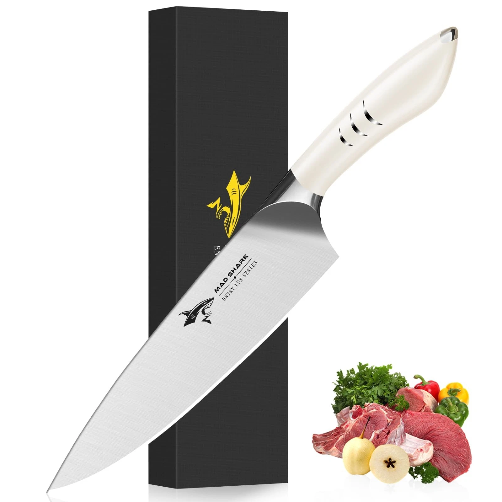 Chef 8 inch Kitchen High Carbon Stainless Steel Sharp Chef's with Ergonomic H...