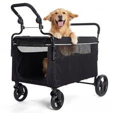 Foldable Dog Stroller for Large  Medium Dogs ,Pet Wagon Cart All-Terrain, 360 