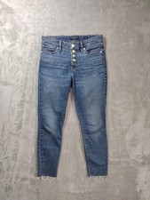 Lucky Brand Ava Mid Rise Skinny Jeans Womens 4/27 Ankle Medium Wash Button Fly