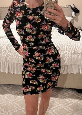 NWT ALICE & OLIVIA DELORA FLORAL MAGIC GARDEN GRADIENT MINI DRESS NWT  MSRP$395 | eBay