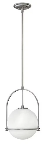 Hinkley Somerset 1-Light Stem Hung Pendant in Brushed Nickel 3407BN - Picture 1 of 3