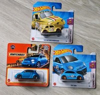 3Er Fiat 500 Set, Fiat 500E, Fiat 500 Turbo, Fiat 500D Matchbox/Hot Wheels Neu