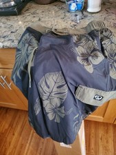 Wavezone Mens Classic Swim Shorts small tropical pattern lined