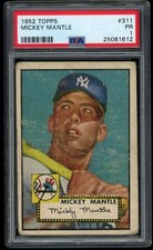 1952 Topps #311 Mickey Mantle PSA 1 New York Yankees  (1612)
