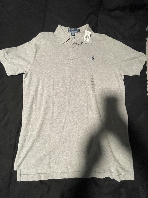 Polo Ralph Lauren Men’s Gray Classic Fit Short Sleeve Cotton Knit Logo Polo L