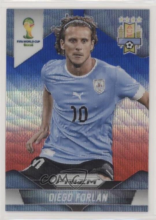 2014 Panini Prizm World Cup Blue & Red Wave Prizm Diego Forlan #192 0m1s