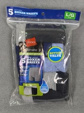 New Hanes Boys Boxer Briefs Large 14-16 Multi Color Set Of 5 Tagless